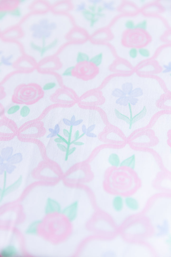 Pink Ribbonerie and Floral Cotton Poplin