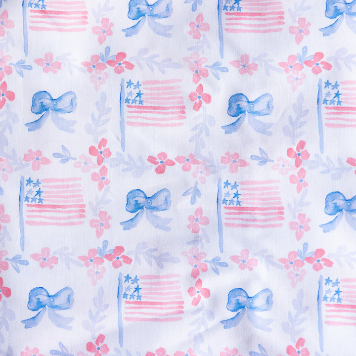 4th of July Watercolor Cotton Poplin
