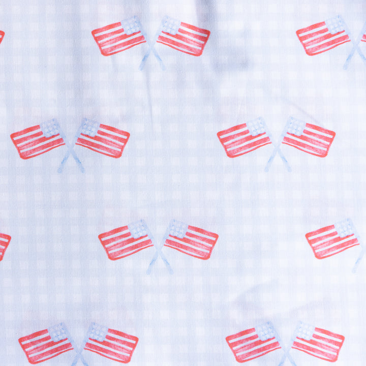 4th of July Flags Cotton Poplin