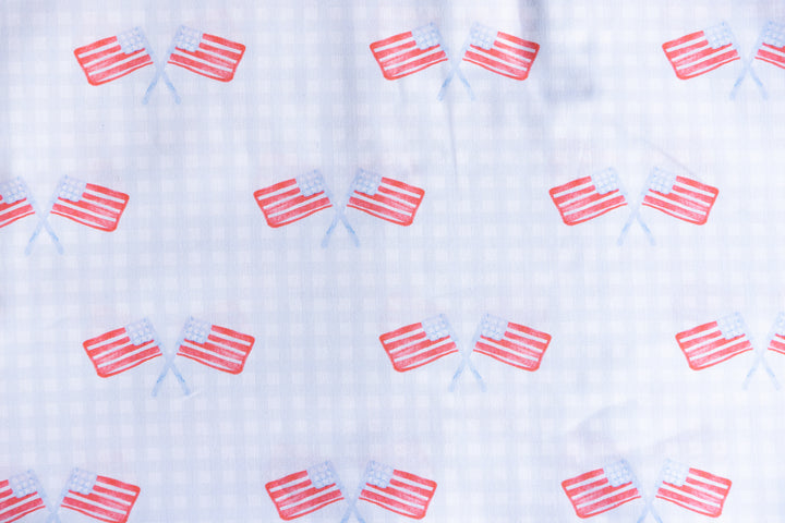 4th of July Flags Cotton Poplin