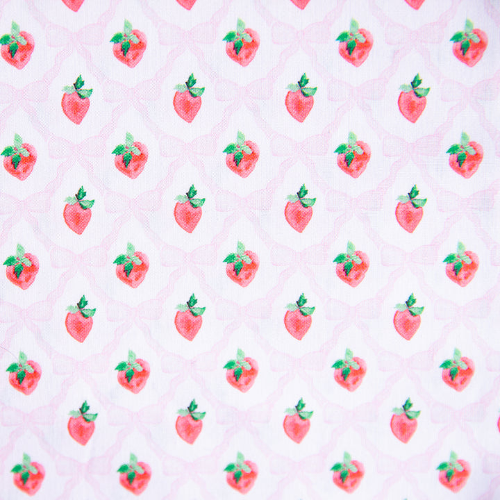 Preppy Strawberries Cotton Poplin