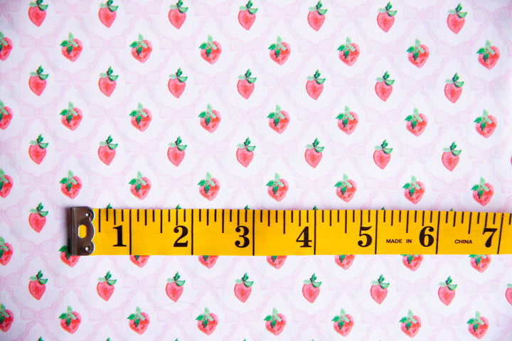 Preppy Strawberries Cotton Poplin