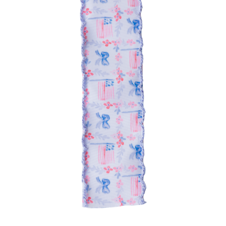 Patriotic Scallop Edge Preppy Ribbon