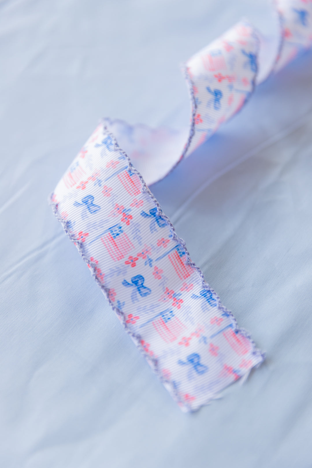 Patriotic Scallop Edge Preppy Ribbon