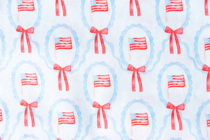 4th of July Bows Cotton Poplin