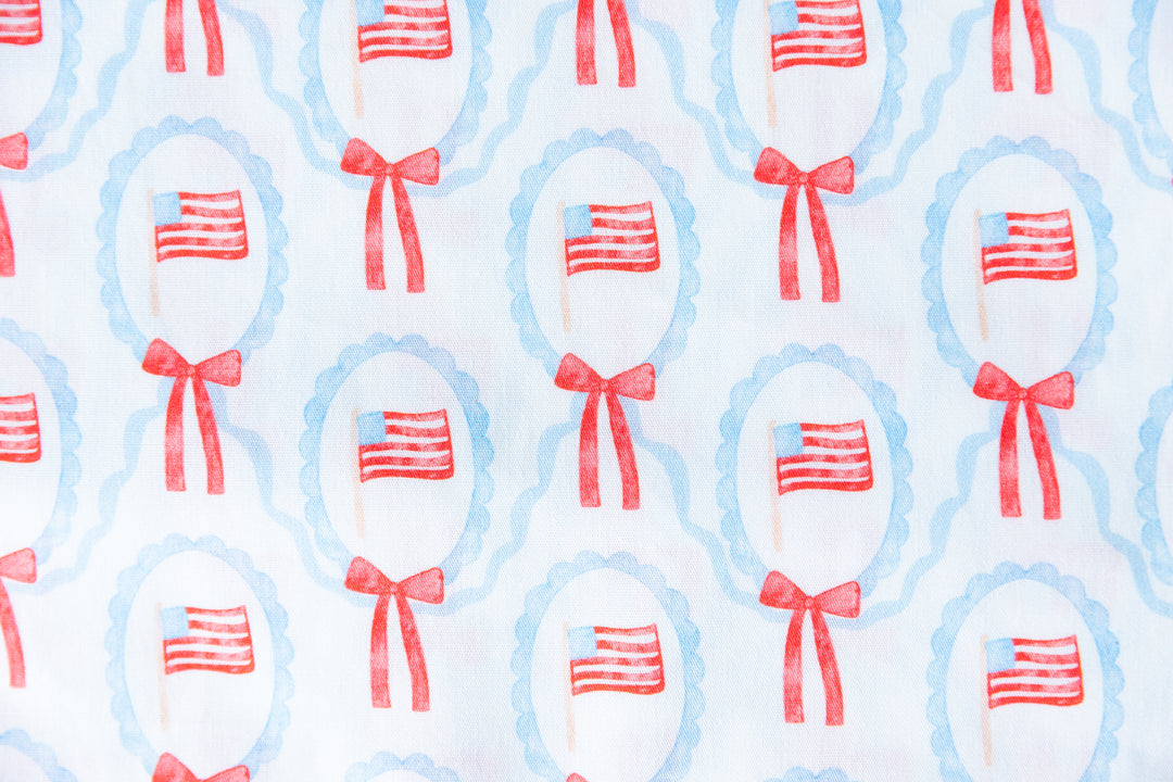 4th of July Bows Cotton Poplin