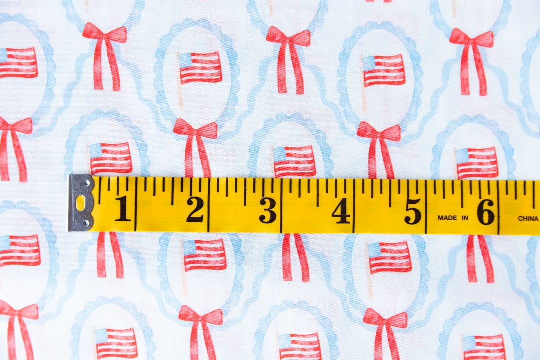 4th of July Bows Cotton Poplin