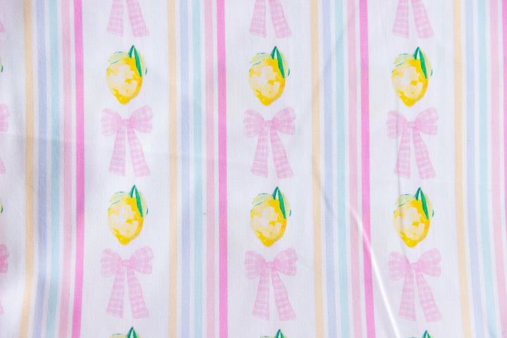 Lemons Stripes Cotton Poplin