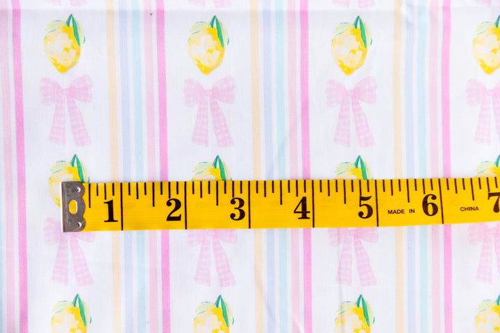 Lemons Stripes Cotton Poplin