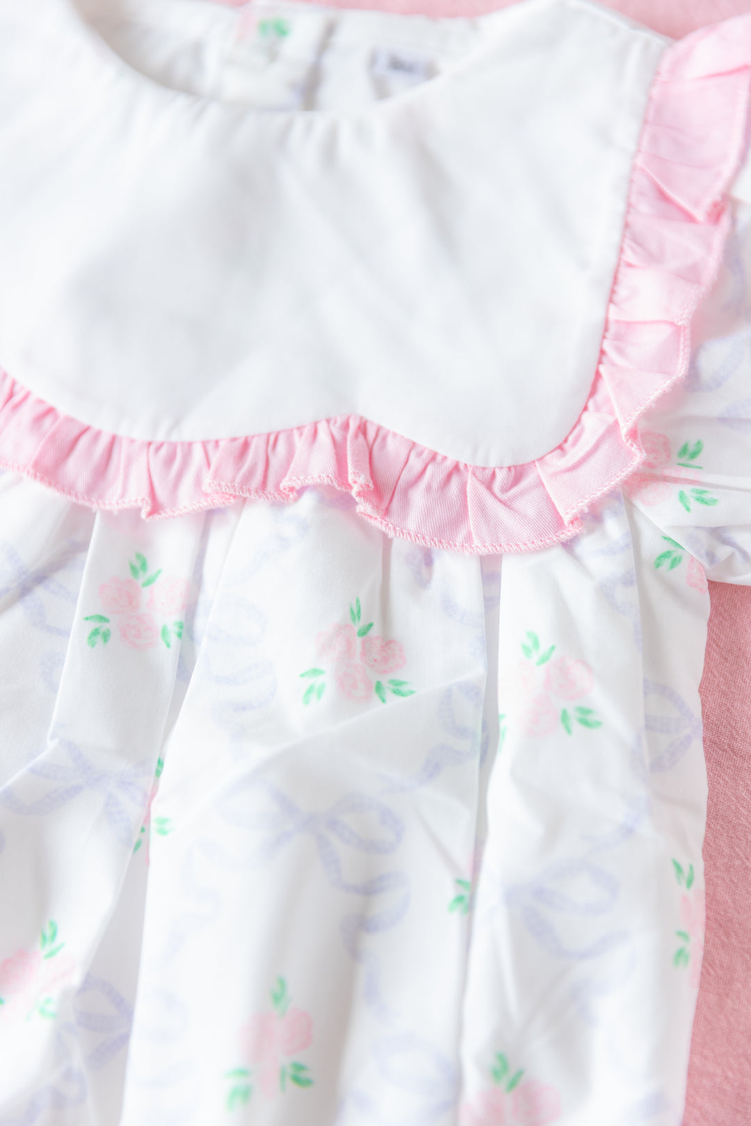 Blush Bow &amp; Rose Woven Bubble