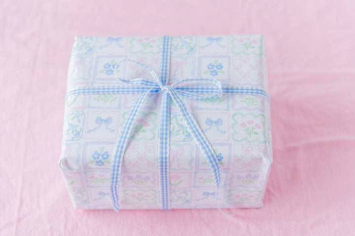 Watercolor Preppy Patchwork Gift Wrap