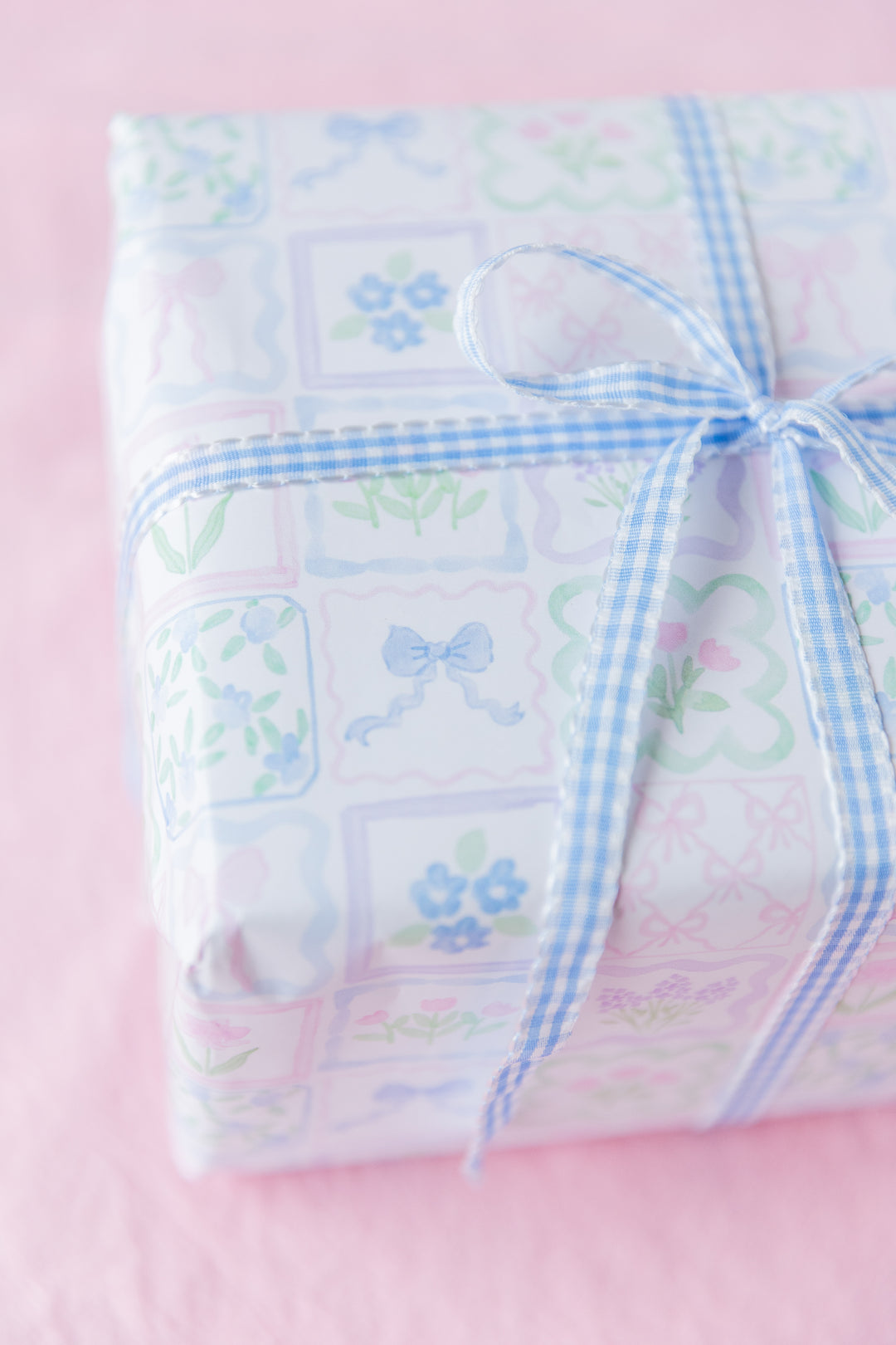 Watercolor Preppy Patchwork Gift Wrap