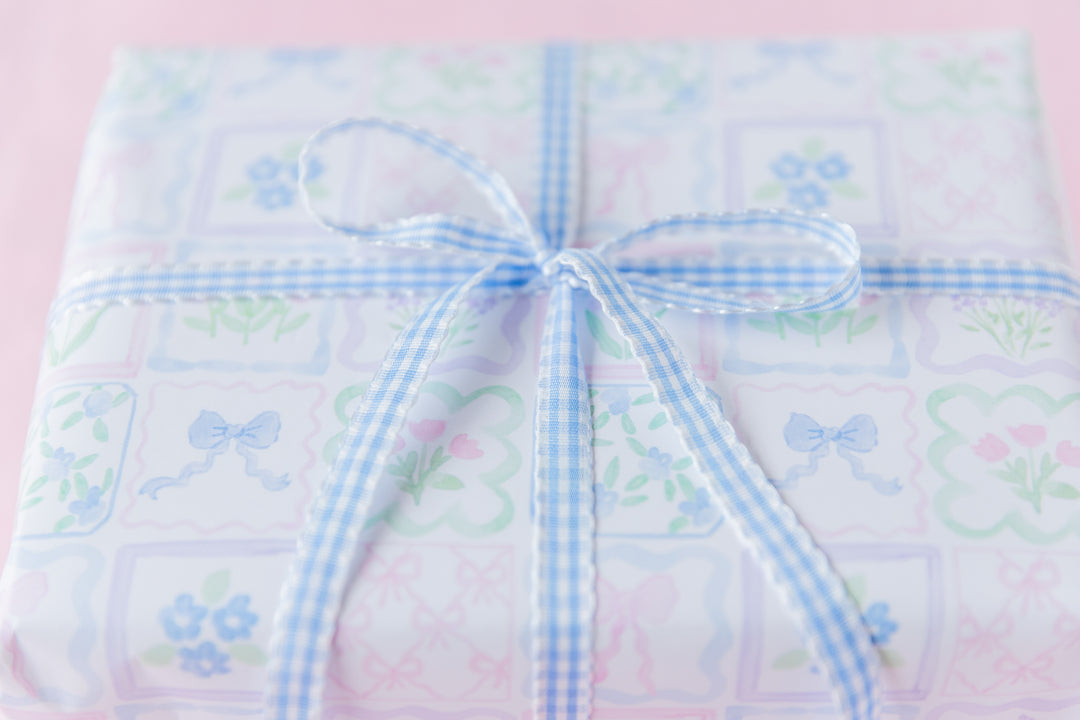 Watercolor Preppy Patchwork Gift Wrap