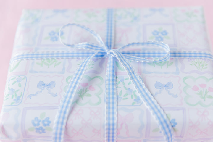 Watercolor Preppy Patchwork Gift Wrap