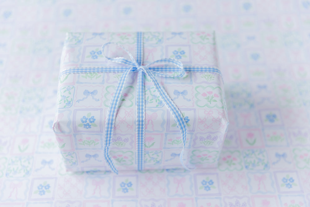 Watercolor Preppy Patchwork Gift Wrap