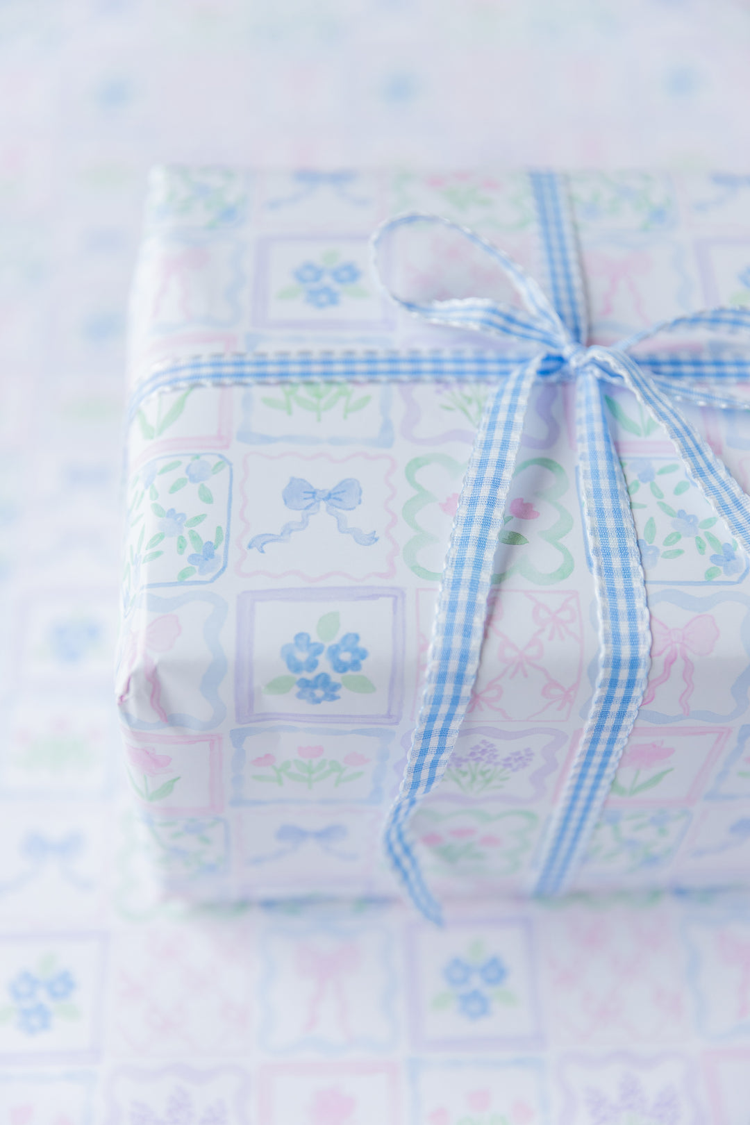 Watercolor Preppy Patchwork Gift Wrap