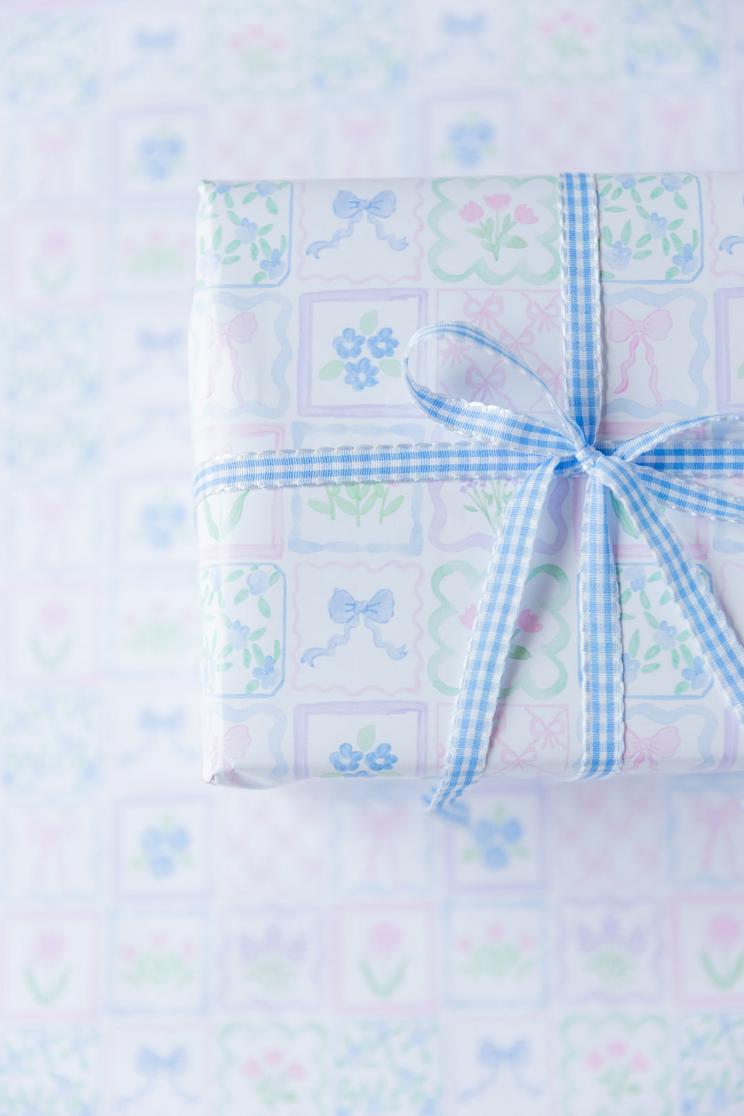 Watercolor Preppy Patchwork Gift Wrap