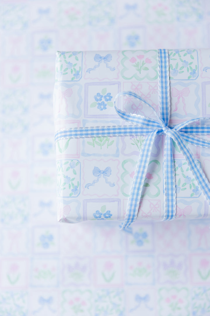 Watercolor Preppy Patchwork Gift Wrap