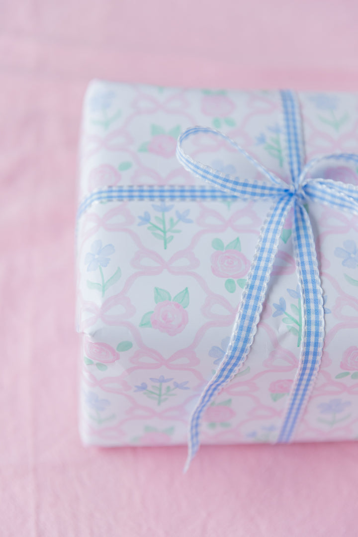 Preppy Ribbonerie Floral Wrapping Paper