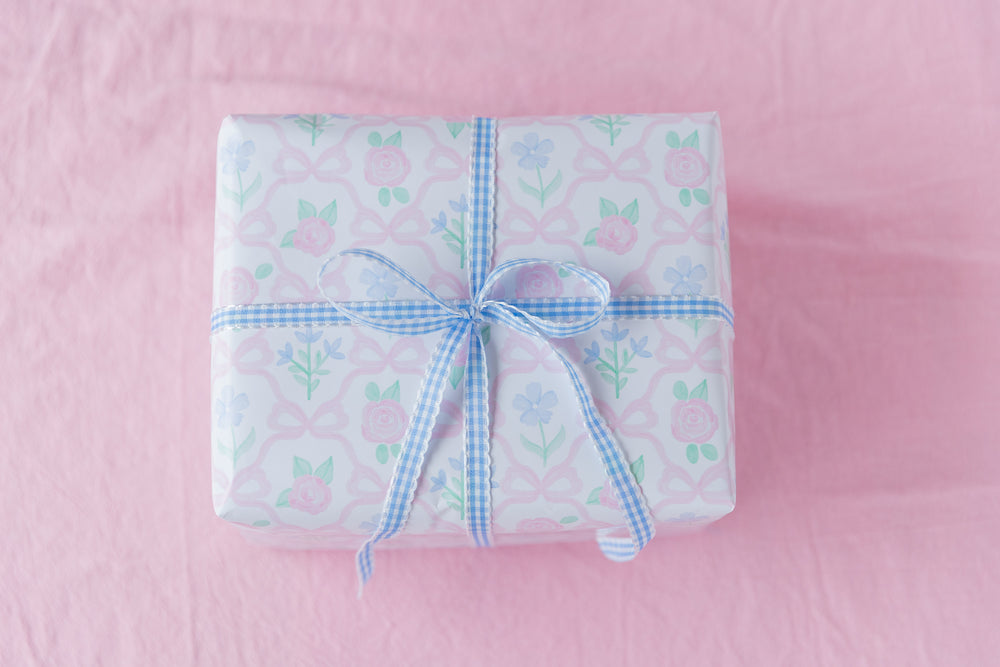 Preppy Ribbonerie Floral Wrapping Paper