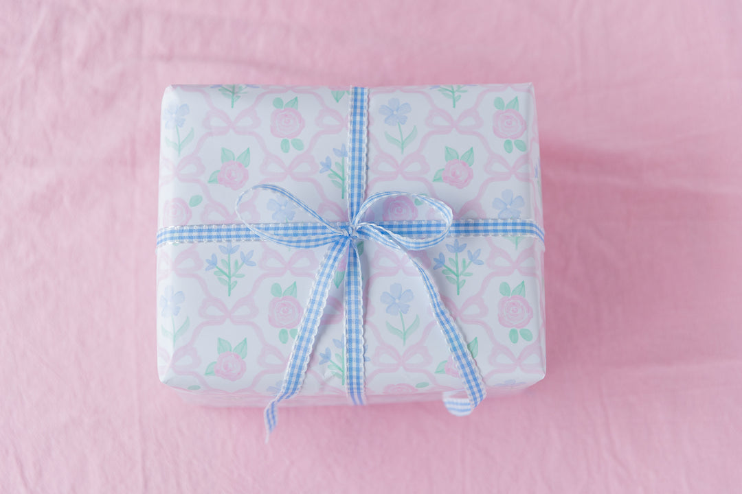 Preppy Ribbonerie Floral Wrapping Paper