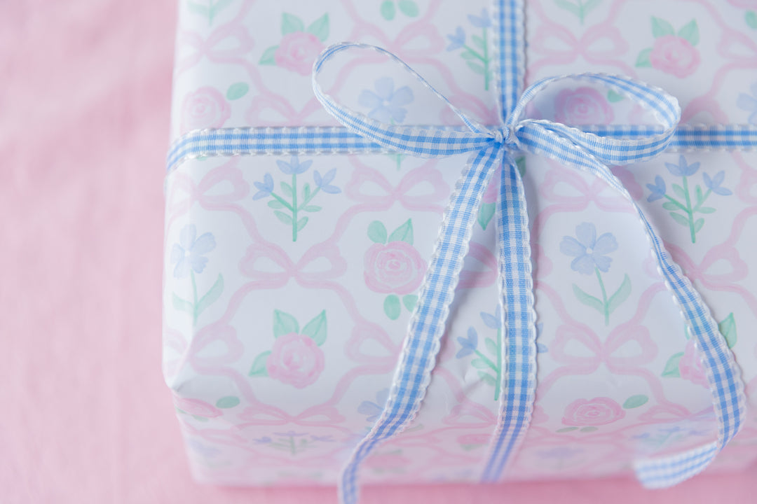 Preppy Ribbonerie Floral Wrapping Paper