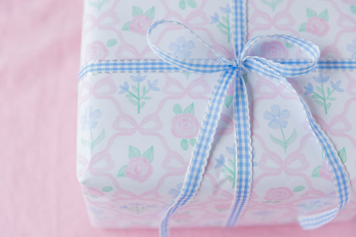 Preppy Ribbonerie Floral Wrapping Paper