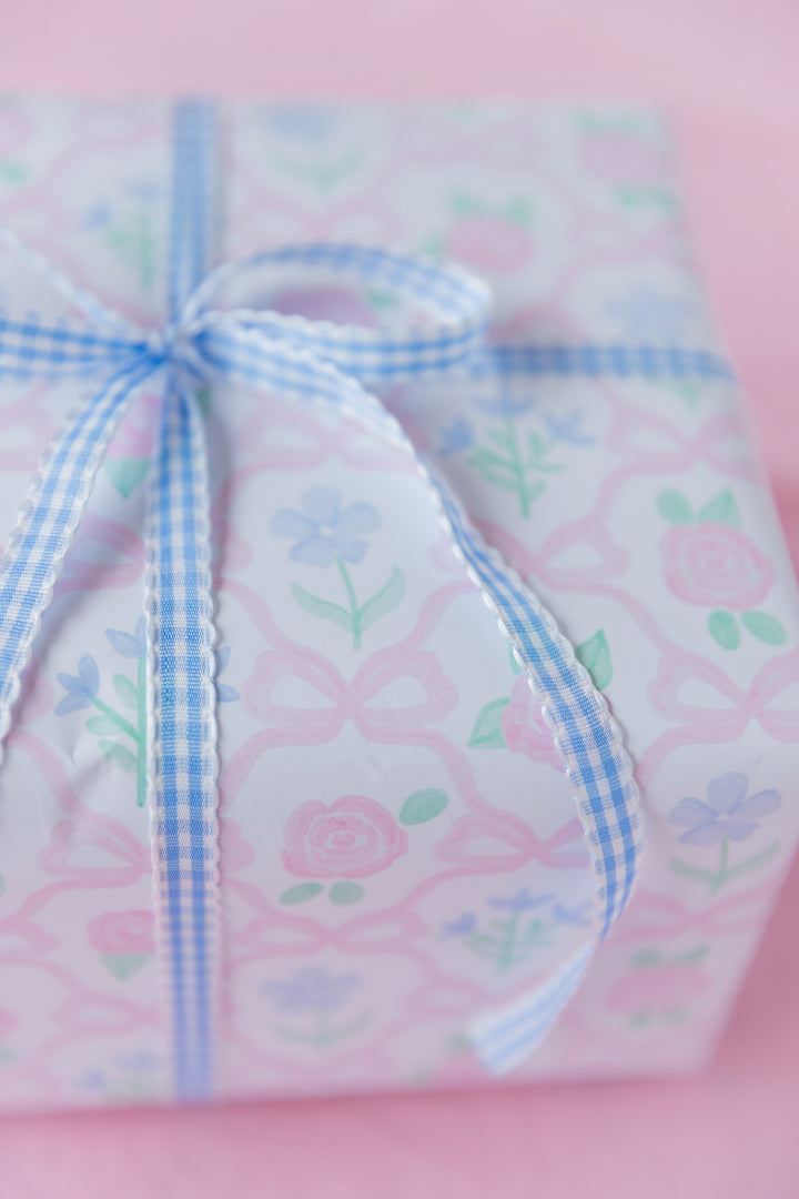 Preppy Ribbonerie Floral Wrapping Paper