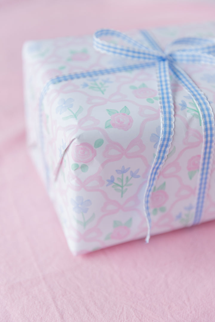 Preppy Ribbonerie Floral Wrapping Paper