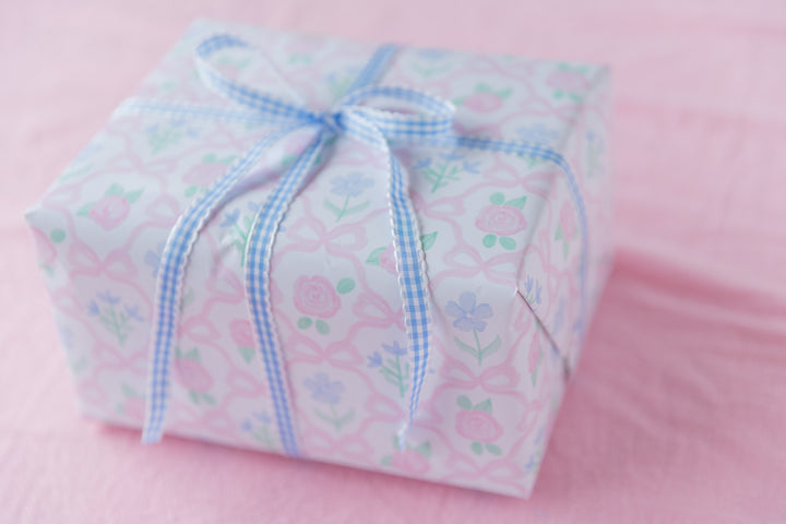 Preppy Ribbonerie Floral Wrapping Paper
