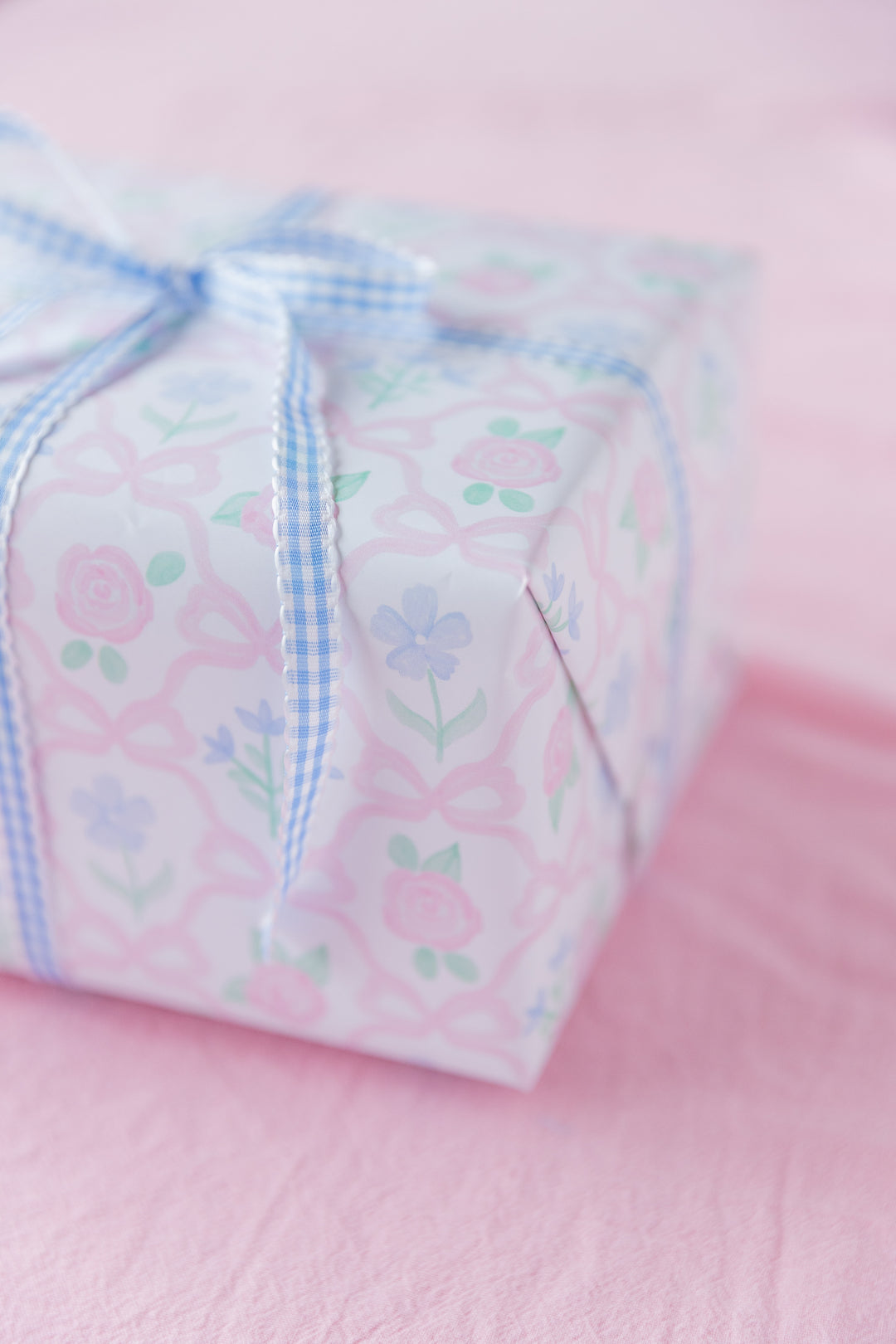 Preppy Ribbonerie Floral Wrapping Paper