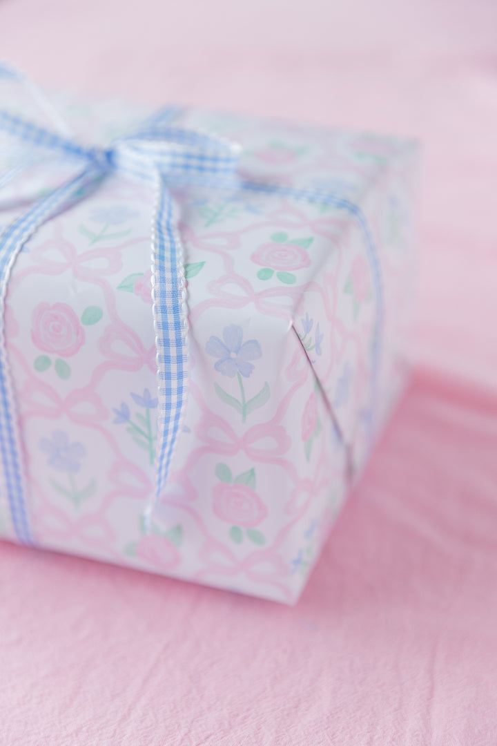 Preppy Ribbonerie Floral Wrapping Paper
