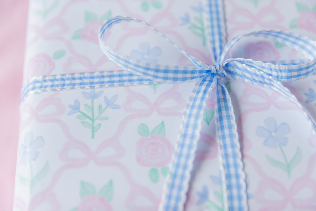 Preppy Ribbonerie Floral Wrapping Paper