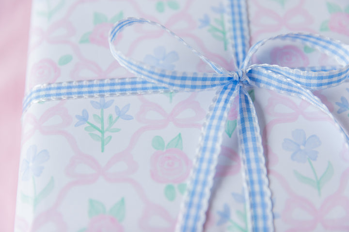 Preppy Ribbonerie Floral Wrapping Paper