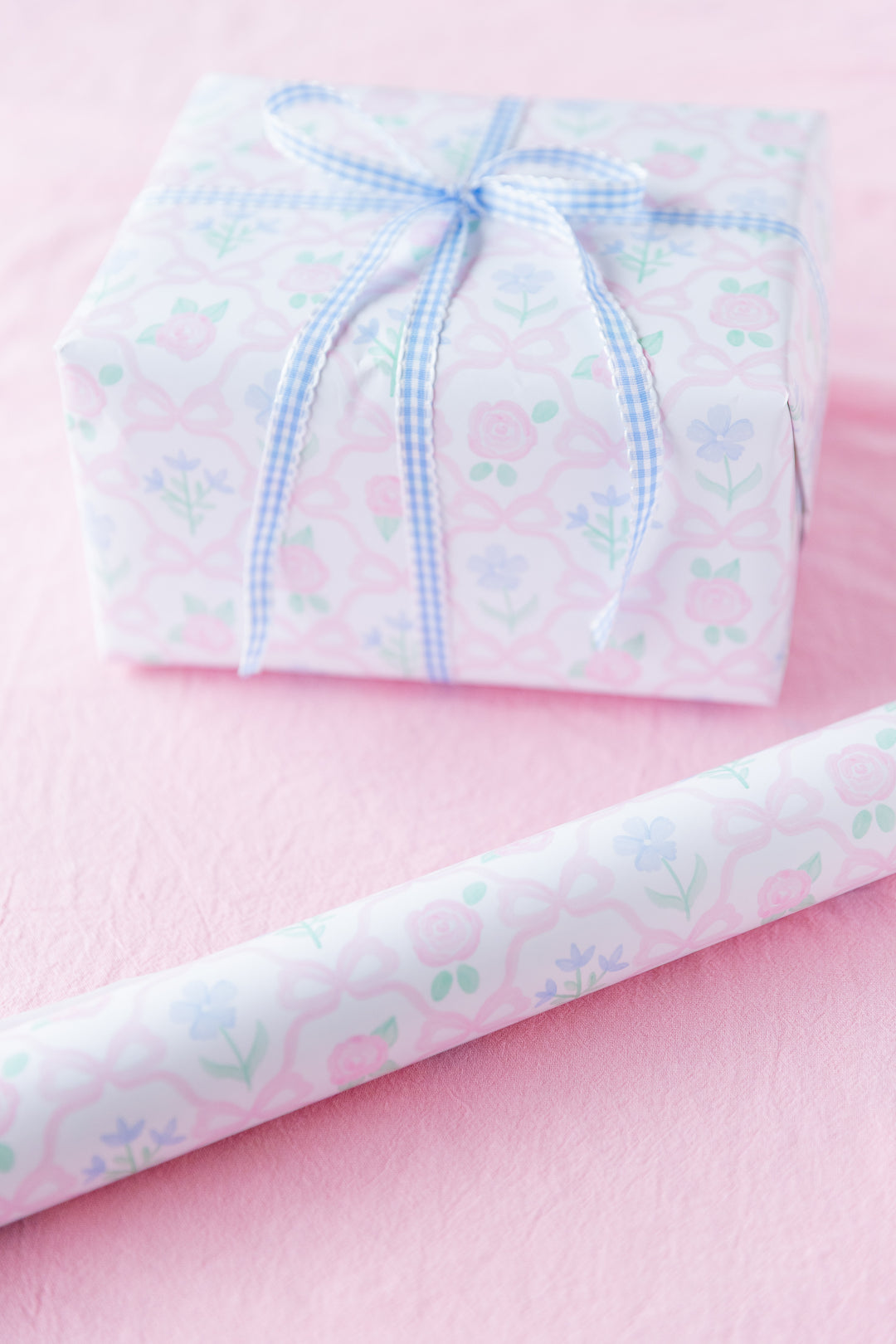Preppy Ribbonerie Floral Wrapping Paper
