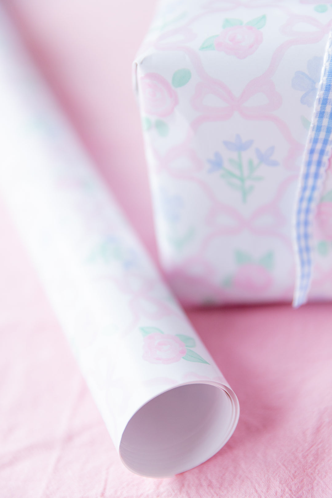 Preppy Ribbonerie Floral Wrapping Paper