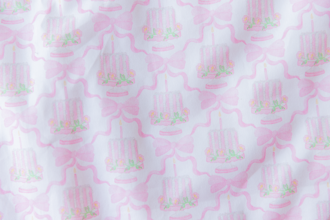 Pink Birthday Cake Minky Dot Baby Blanket