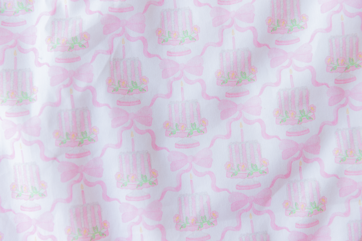 Pink Birthday Cake Minky Dot Baby Blanket
