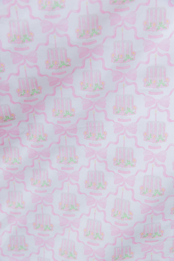Pink Birthday Cake Minky Dot Baby Blanket