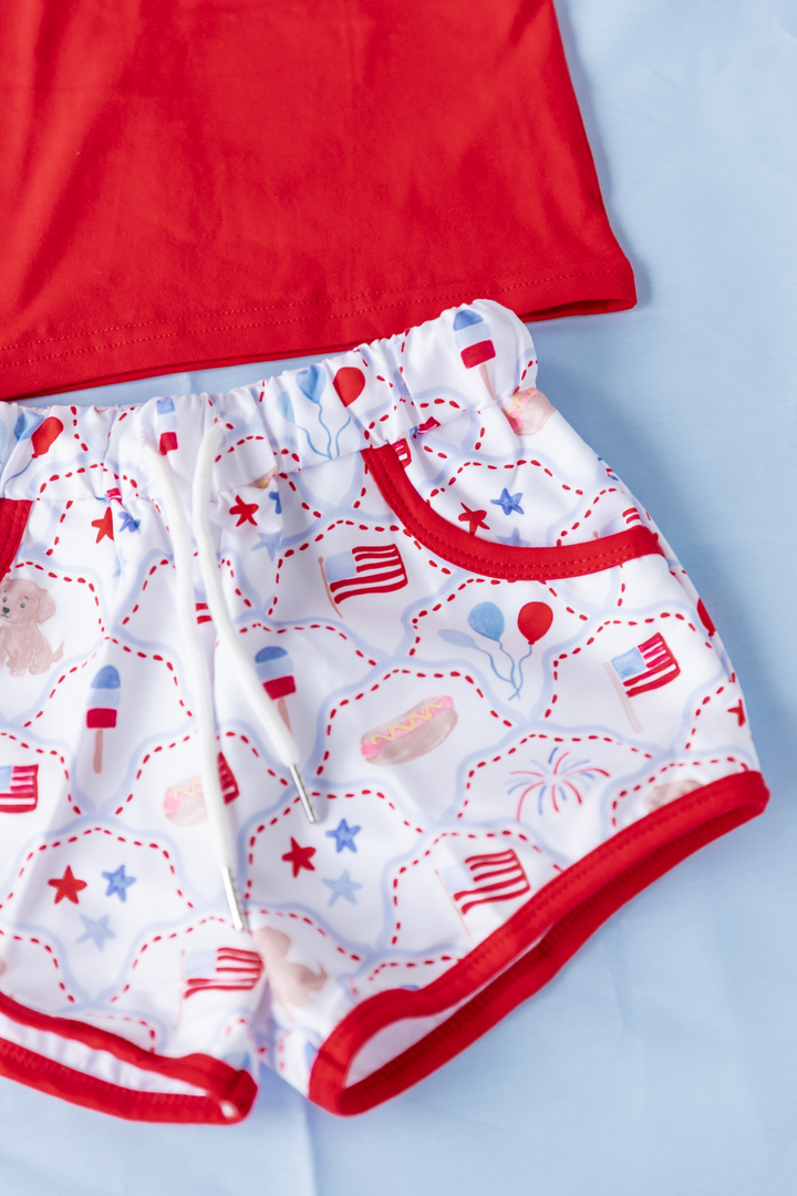 Americana Boys Short Set