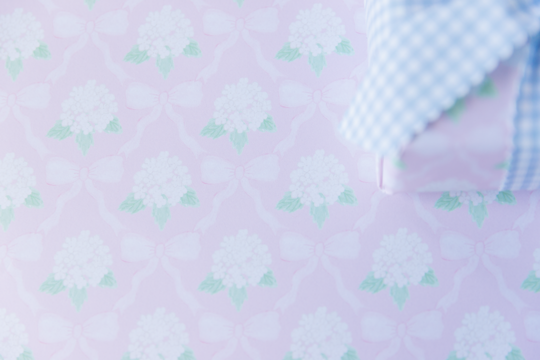 Hydrangea &amp; Bows Gift Wrap