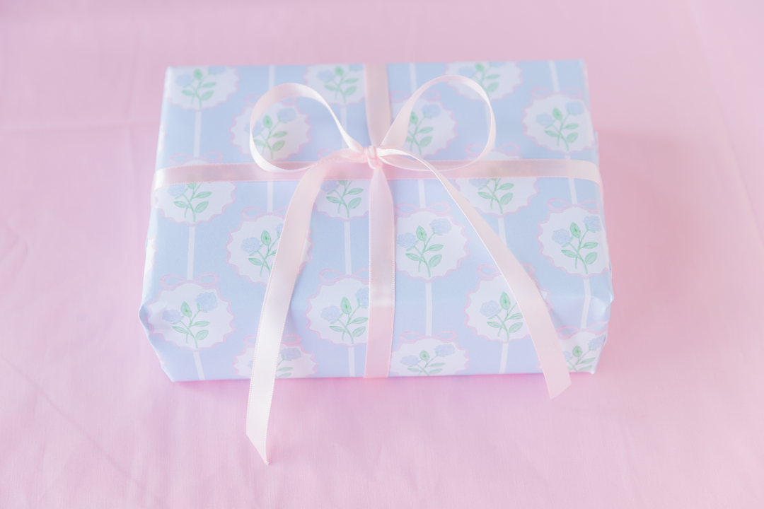 Preppy Hydrangeas Gift Wrap