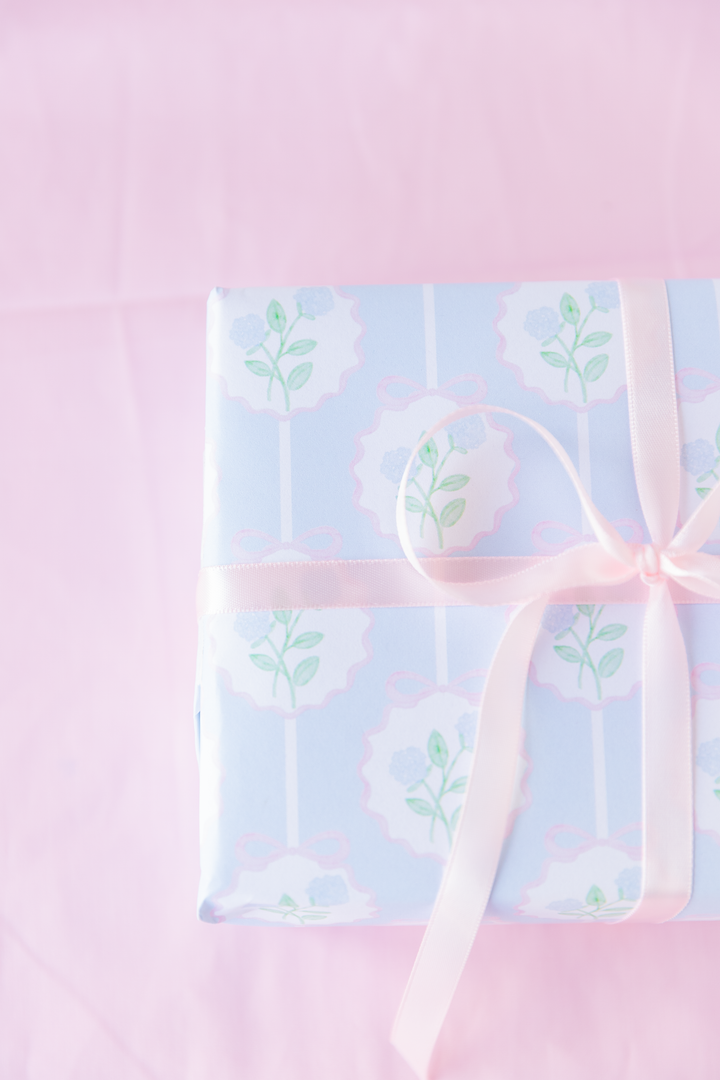 Preppy Hydrangeas Gift Wrap