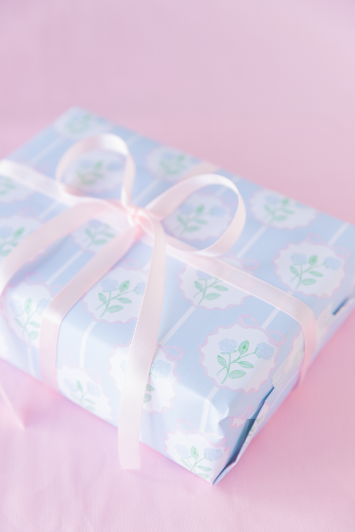 Preppy Hydrangeas Gift Wrap