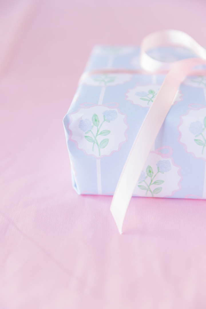 Preppy Hydrangeas Gift Wrap