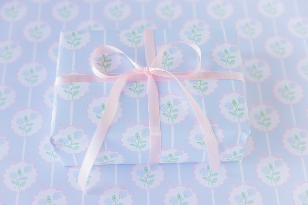Preppy Hydrangeas Gift Wrap