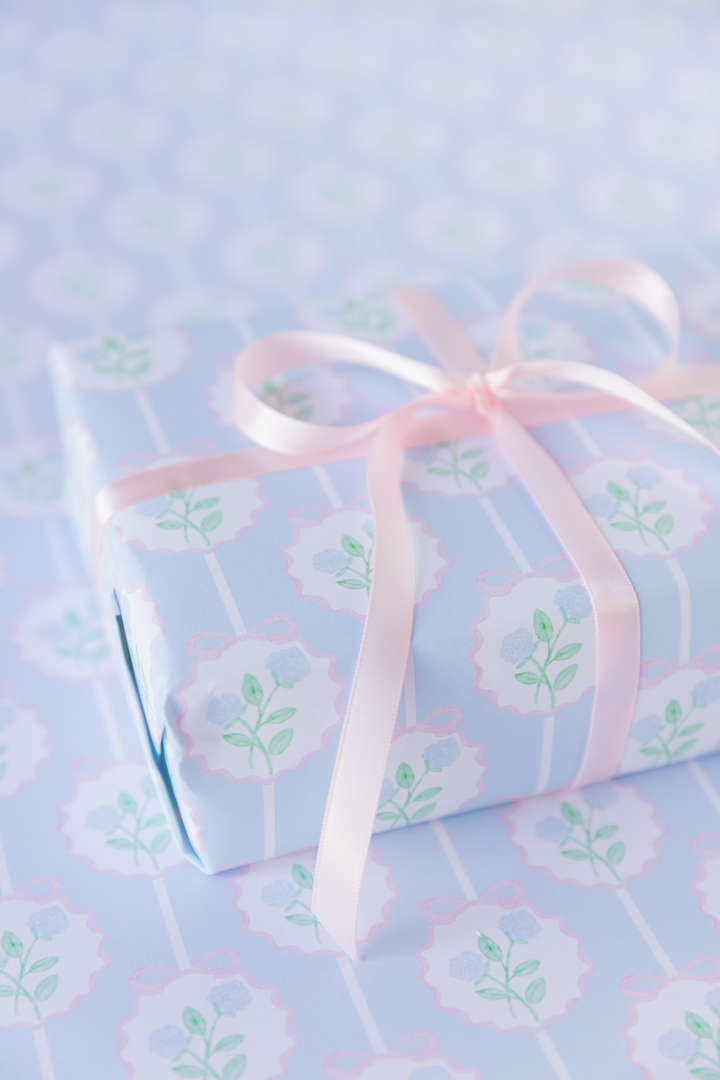 Preppy Hydrangeas Gift Wrap