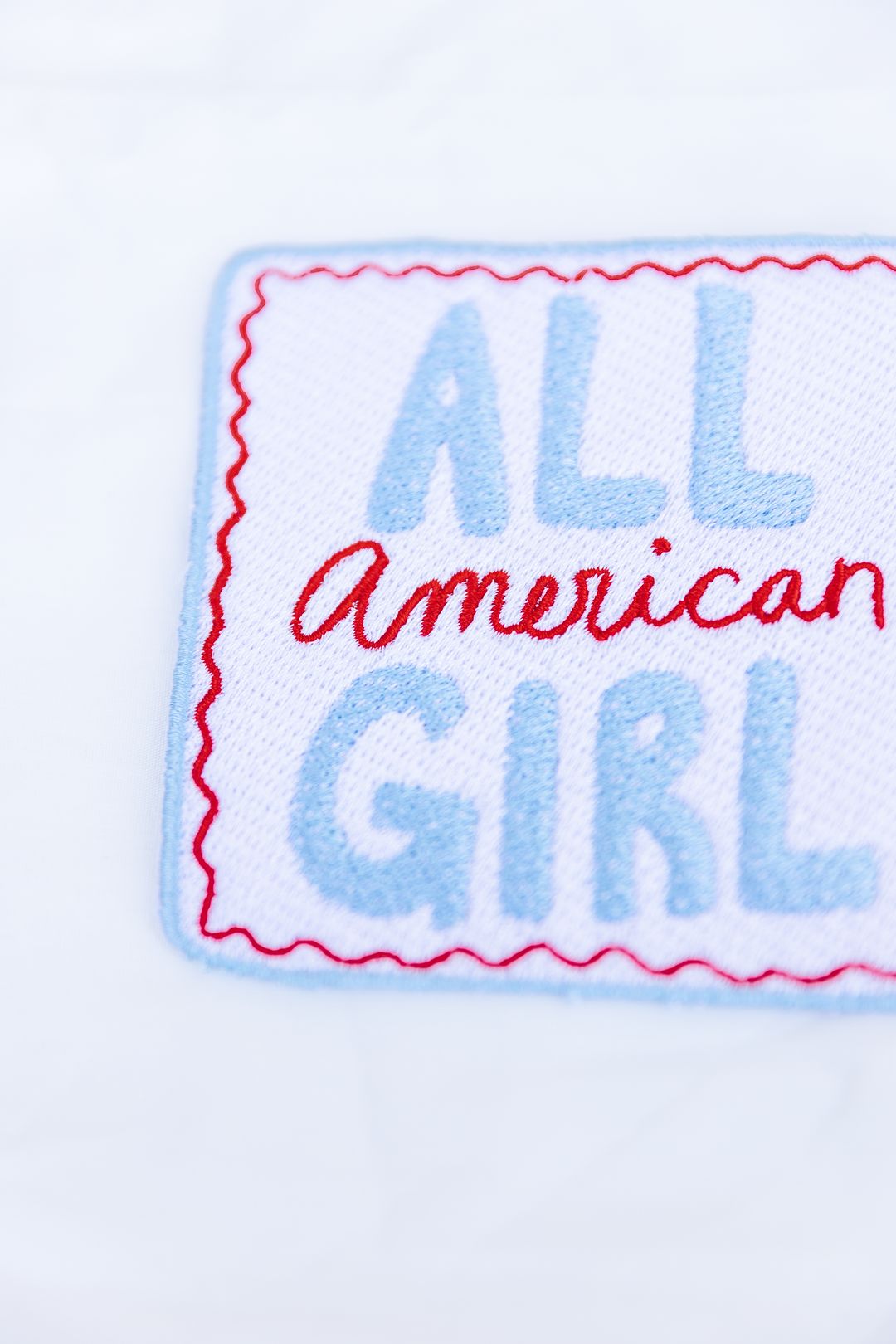 All American Girl Embroidered Patch
