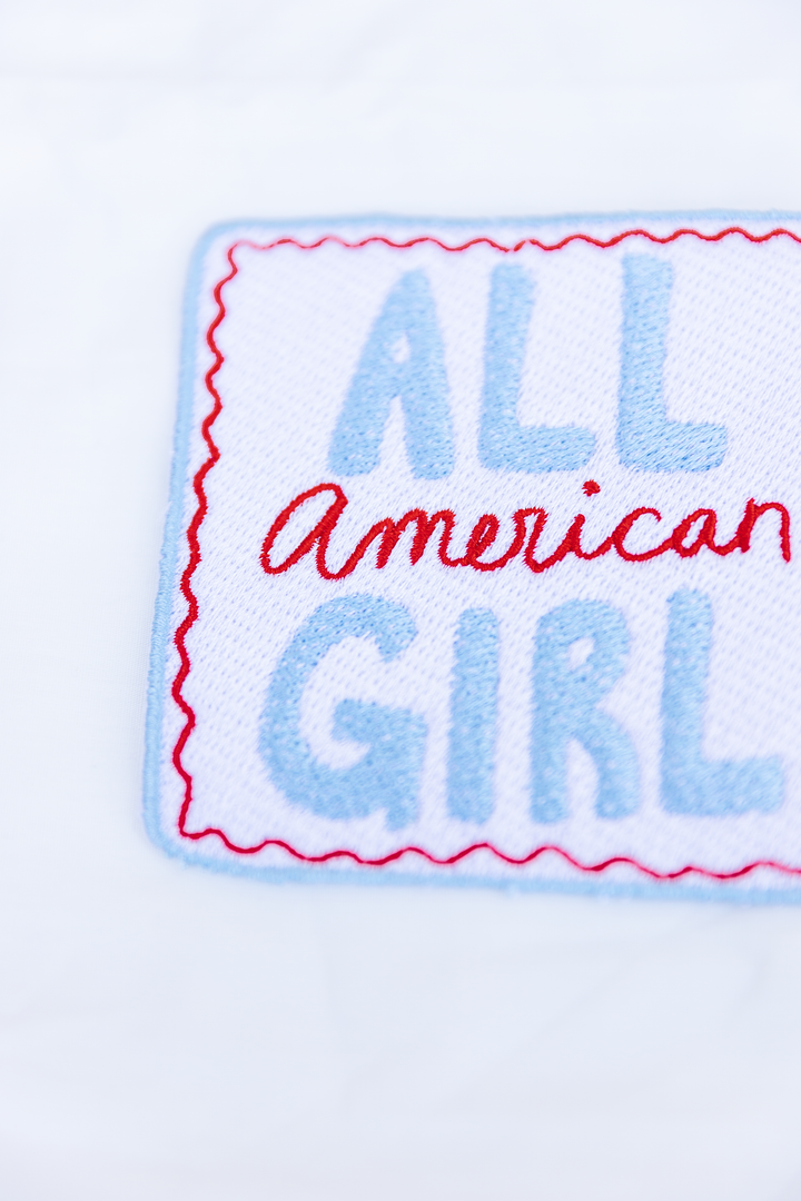 All American Girl Embroidered Patch