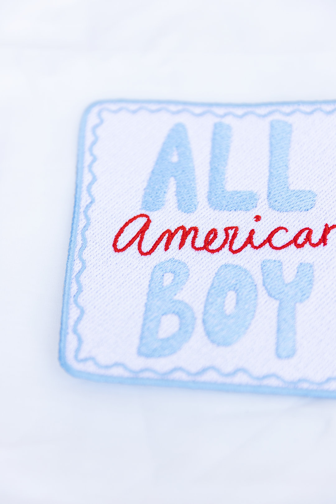 All American Boy Embroidery Patch